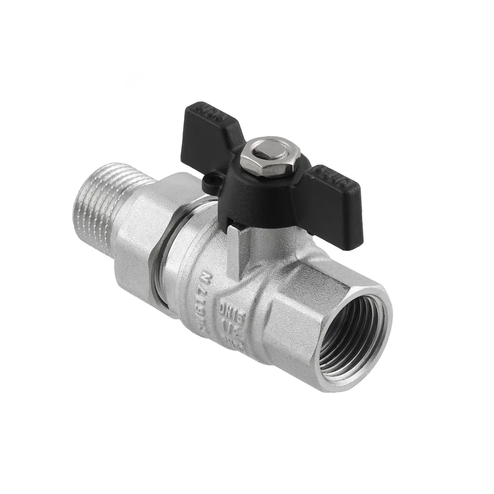 Кран кульовий з американкою Raftec BLACK PN50 ВЗ 1/2" метелик DRBS1