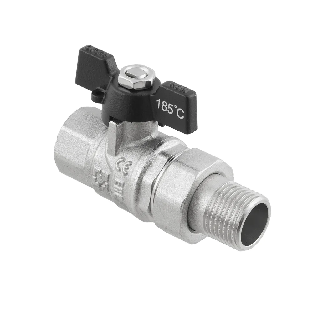 Кран кульовий з американкою Raftec BLACK PN50 ВЗ 1/2" метелик DRBS1