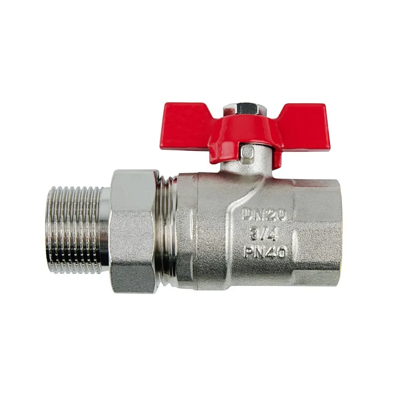 Кран кульовий з американкою Raftec RED PN40 ВЗ 1/2" метелик CSA-011