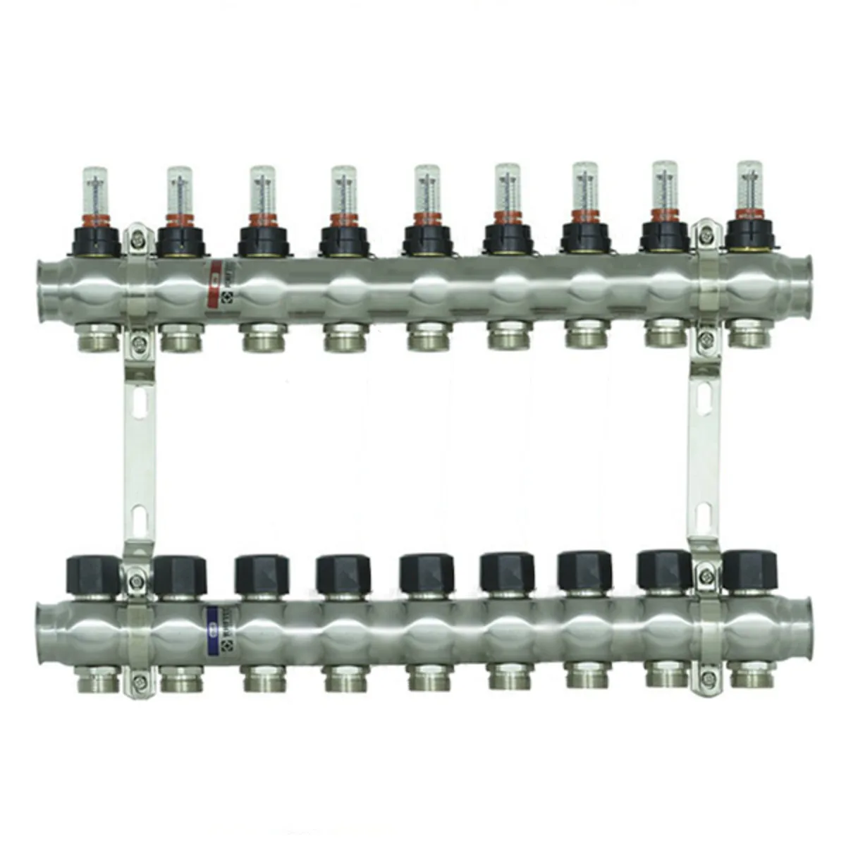 Колектор з витратомірами Raftec STEEL 1"х9 RC03-09