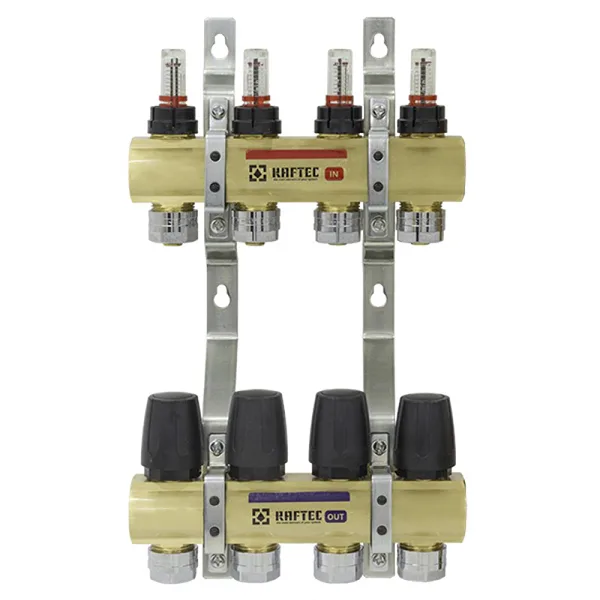 Колектор з витратомірами Raftec GOLD 1"х4