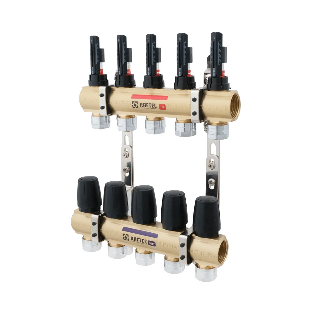 Колектор з витратомірами Raftec GOLD 1"х5