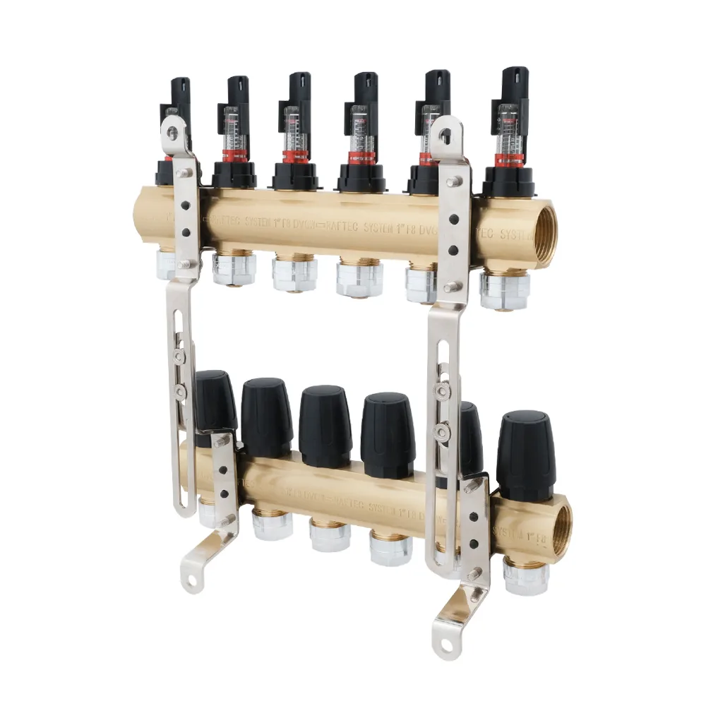 Колектор з витратомірами Raftec GOLD 1"х6 LCR-1.6