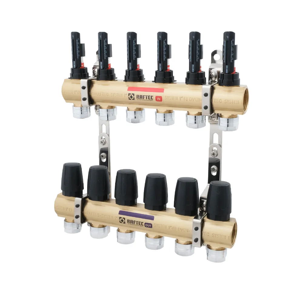 Колектор з витратомірами Raftec GOLD 1"х6 LCR-1.6