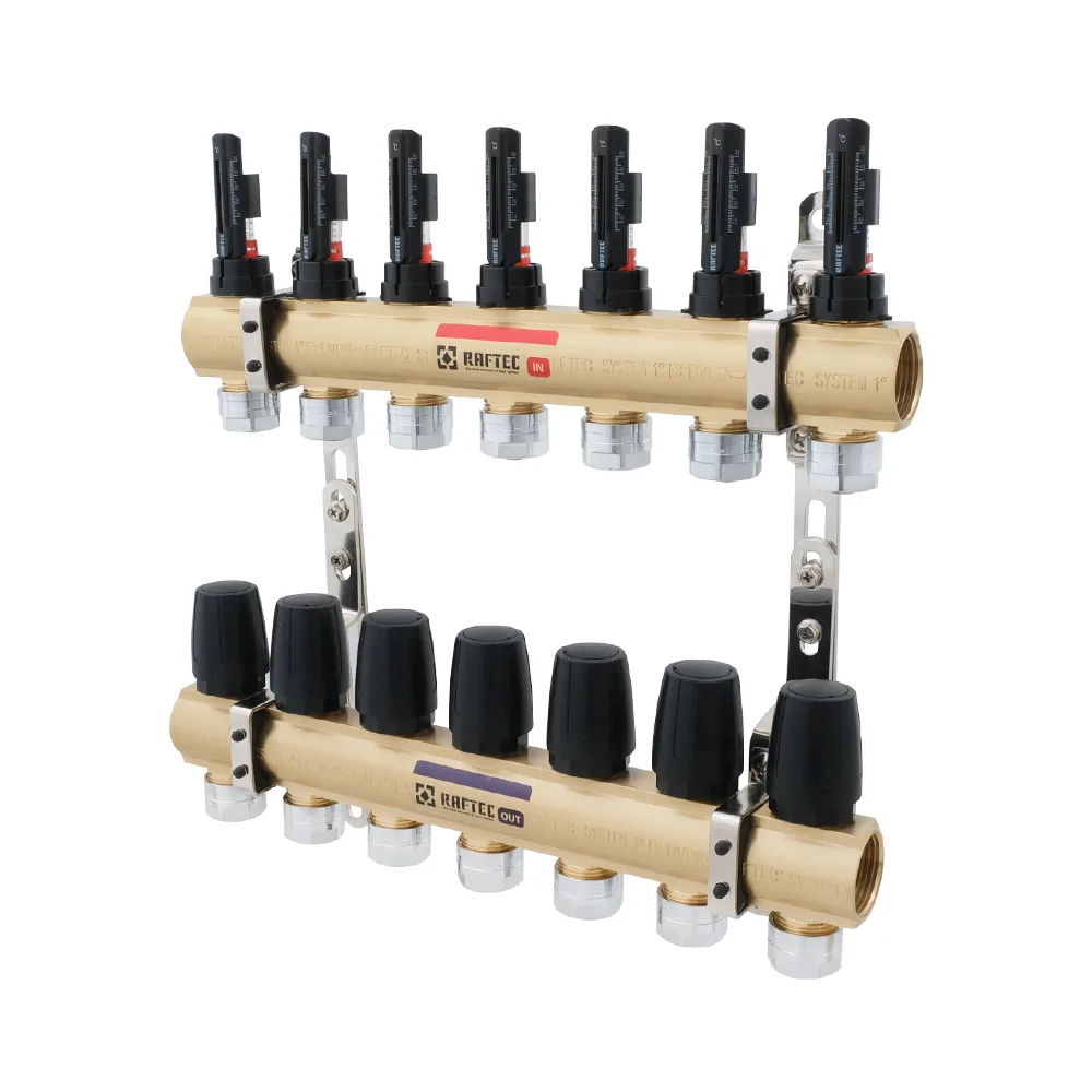 Колектор з витратомірами Raftec GOLD 1"х7 LCR-1.7