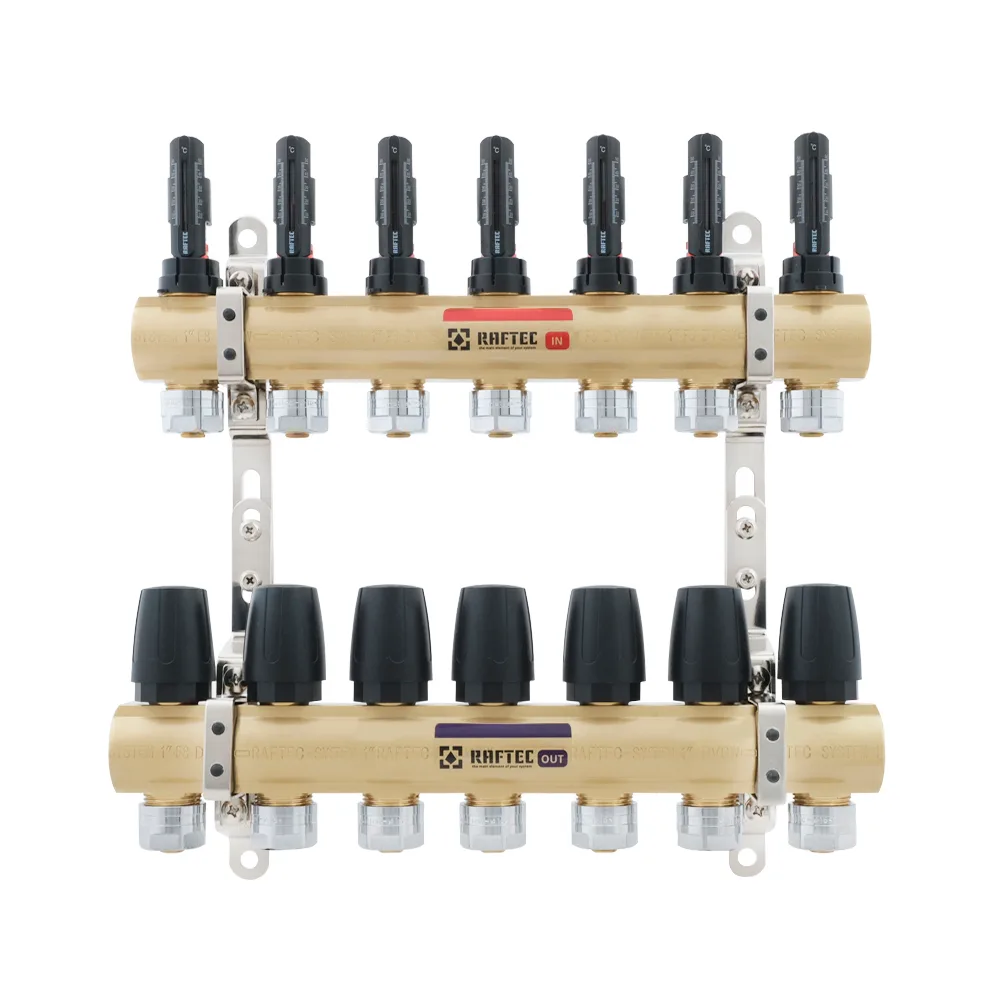 Колектор з витратомірами Raftec GOLD 1"х7 LCR-1.7