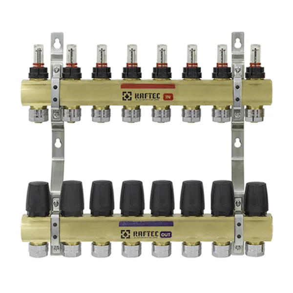 Колектор з витратомірами Raftec GOLD 1"х8 LCR-1.8