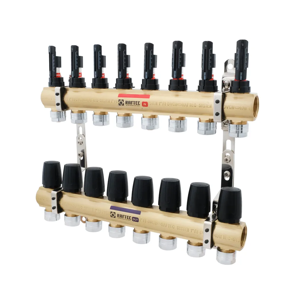 Колектор з витратомірами Raftec GOLD 1"х8 LCR-1.8