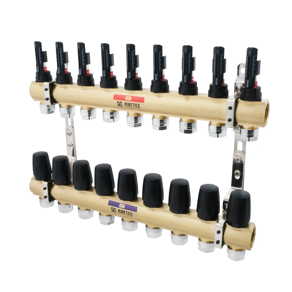 Колектор з витратомірами Raftec GOLD 1"х9 LCR-1.9