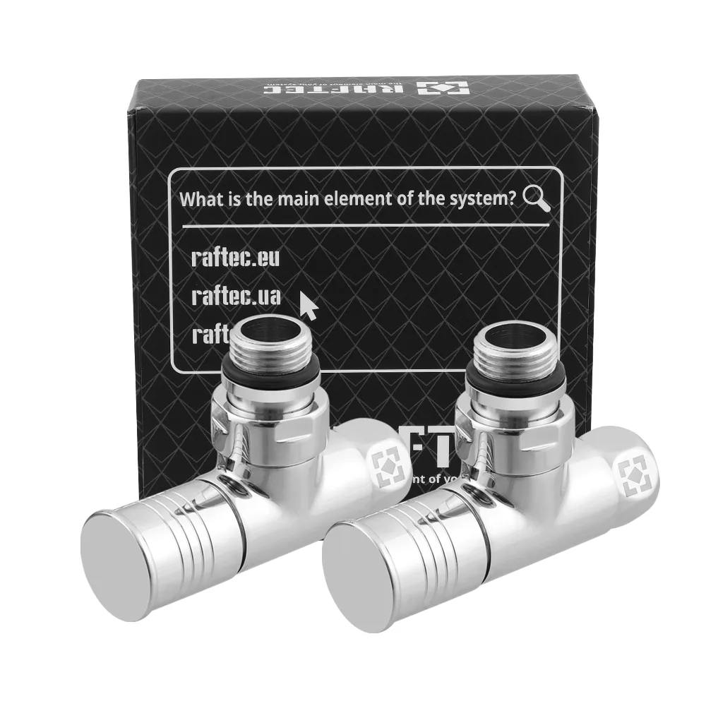 Кран вентильний кутовий Raftec PN10 ЗВ 1/2"x1/2" RV-2012