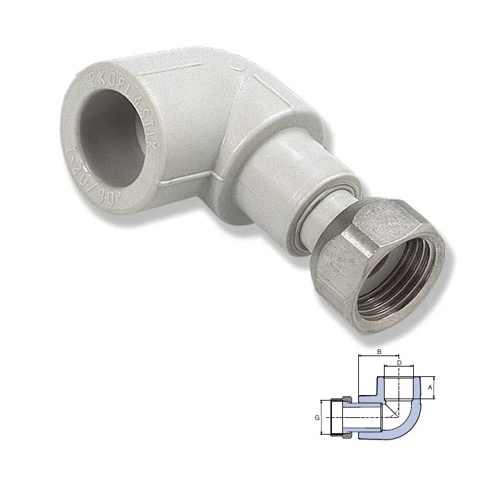 Коліно PPR Ekoplastik НГ 20×3/4" SKOM02025X