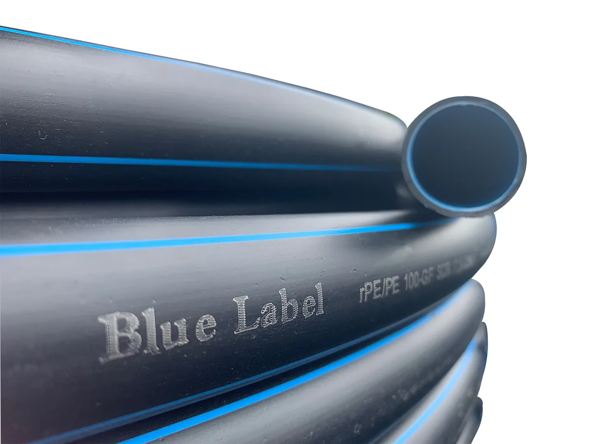Труба ПНТ Blue Label rPE/PE100-GF PN8 ф 50×2.9 мм (бухта 100 м)