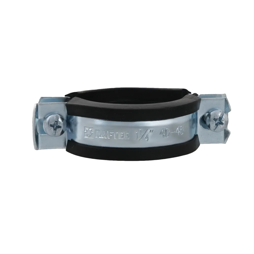 Хомут трубний Raftec ((гайка (М8+10)+шуруп) 1 1/4" (40-46) RHO-4046