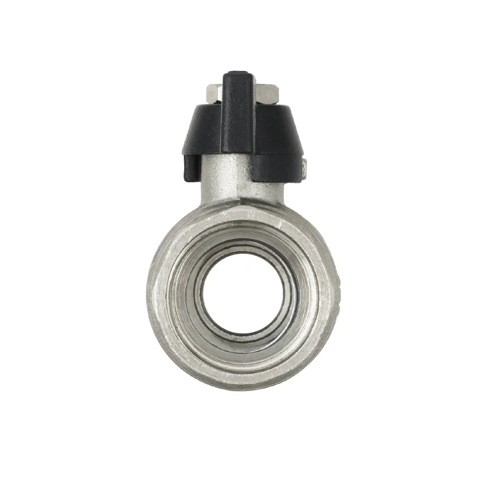 Кран прямий з накидною гайкою Raftec BLACK PN40 ВВ 3/4" метелик PRB-2
