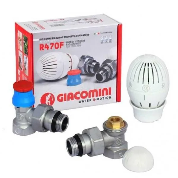 Термостатичний комплект кутовий Giacomini 1/2"х1/2" R470FX003