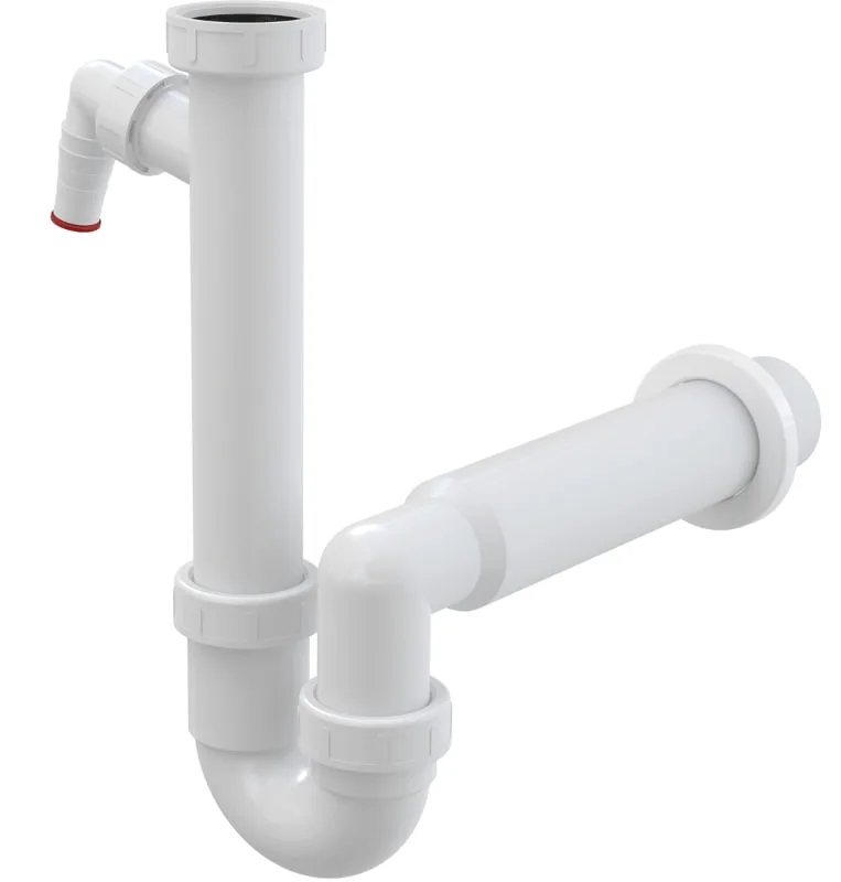 Сифон трубчастий 6/4" ф50 мм AlcaPlast A81-DN50