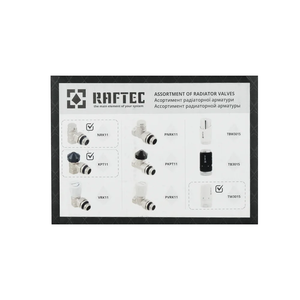 Комплект термостатичний Raftec M30 кутовий 1/2" KTU 11