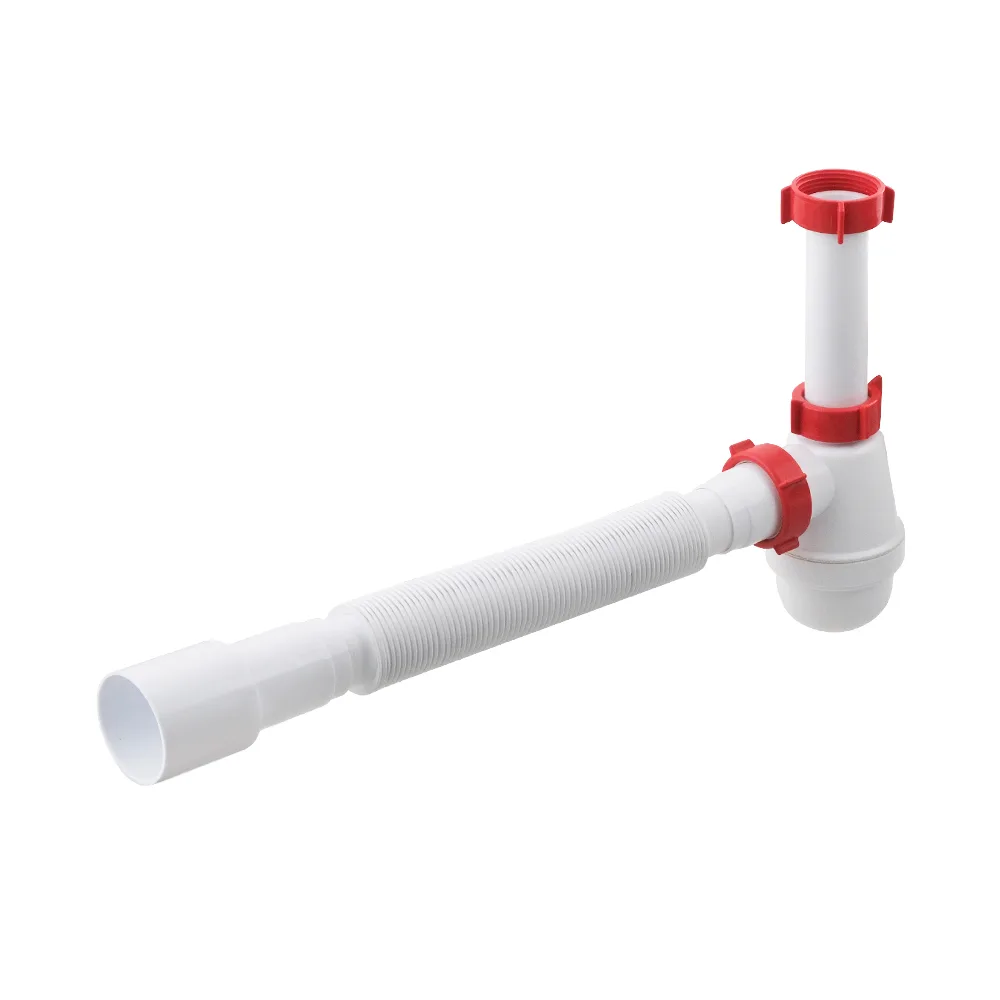 Сифон для умивальника PLM 1 1/4"x40 без випуску з гофротрубою 40×40/50 PM 40 SF 10 01