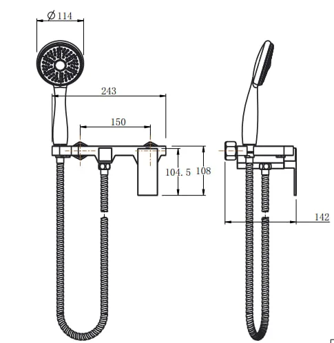 Змішувач для ванни VENTA VC373PS