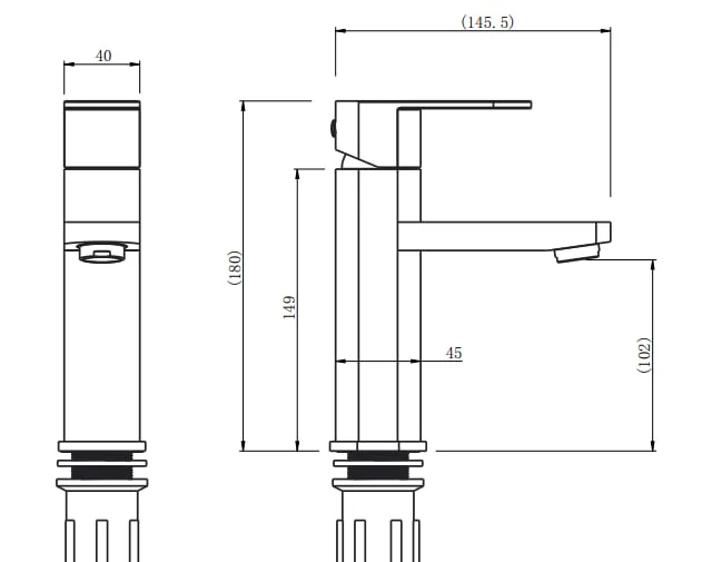 Змішувач для умивальника VENTA VL103MS