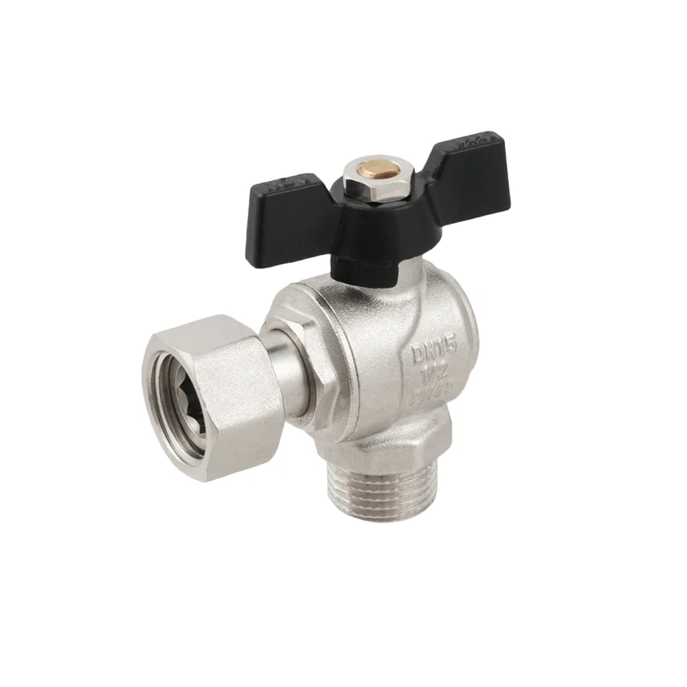 Кран кутовий з накидною гайкою Raftec PN50 ВЗ 1/2" метелик DRBM1