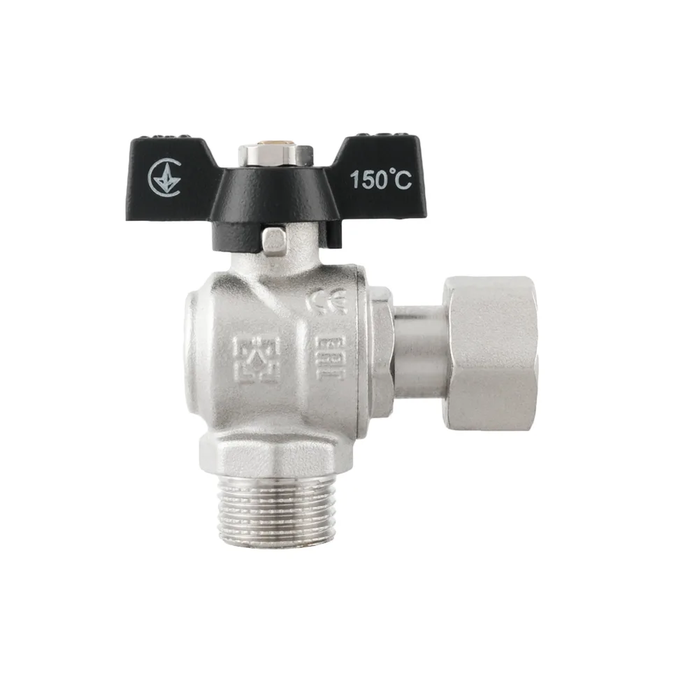 Кран кутовий з накидною гайкою Raftec PN50 ВЗ 1/2" метелик DRBM1