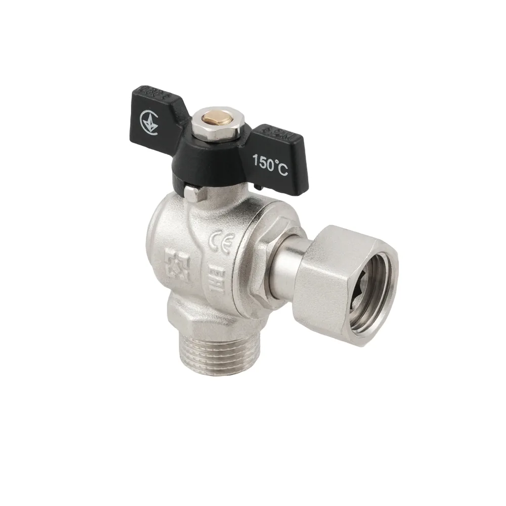 Кран кутовий з накидною гайкою Raftec PN50 ВЗ 1/2" метелик DRBM1