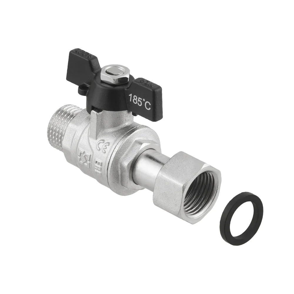 Кран прямий з накидною гайкою Raftec PN50 ВЗ 1/2" метелик PRBM1