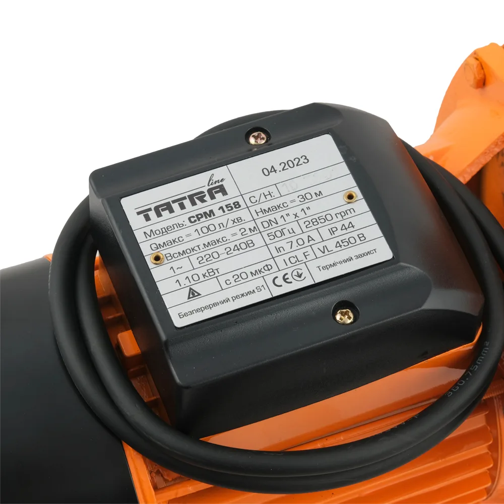 Поверхневий насос TATRA-line СРМ 158) 1.1кВт Q.max 100 л/хв., H.max 30m