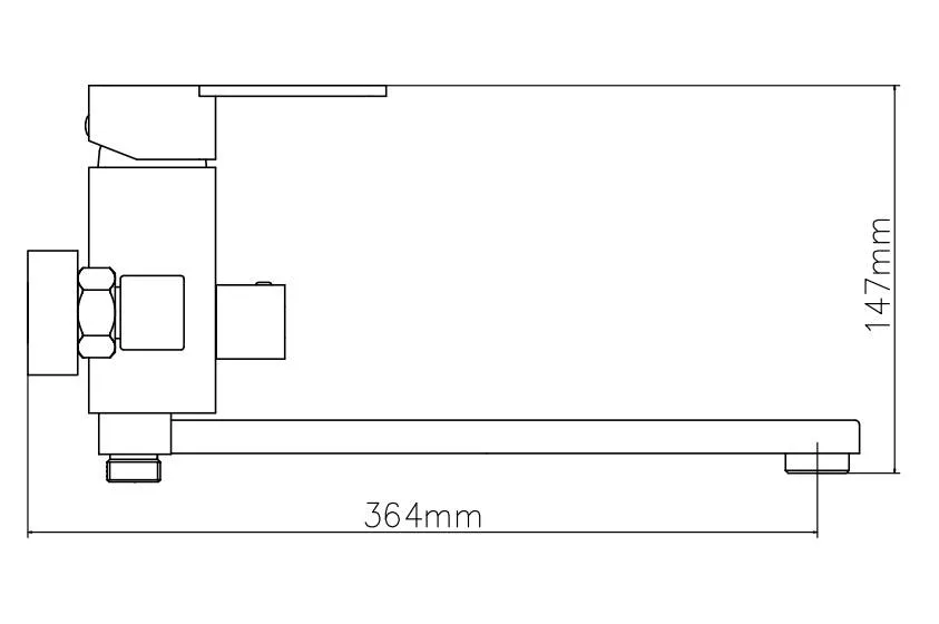 Змішувач для ванни VENTA VT335DC