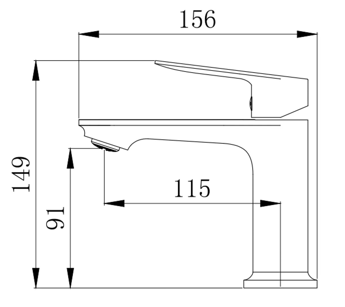Змішувач для умивальника VENTA BF125MC