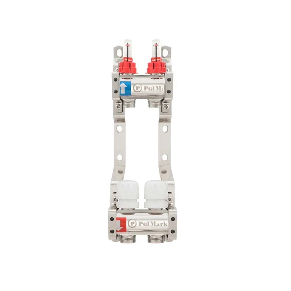 Колектор PLM 1"x3/4" 2 виходи з термоклапанами та витратомірами PBMF102
