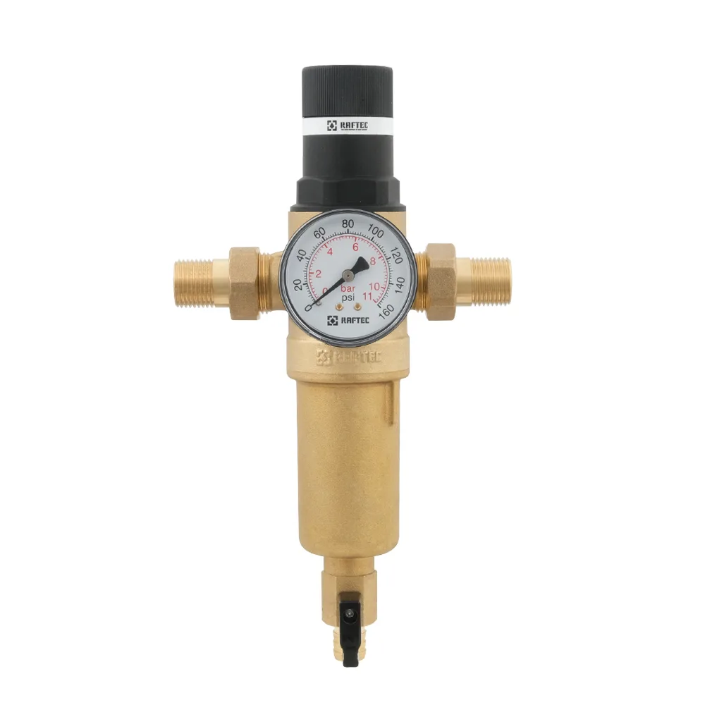 Самопромивний фільтр з редуктором для гарячої води 1/2" Raftec RCFR01-H