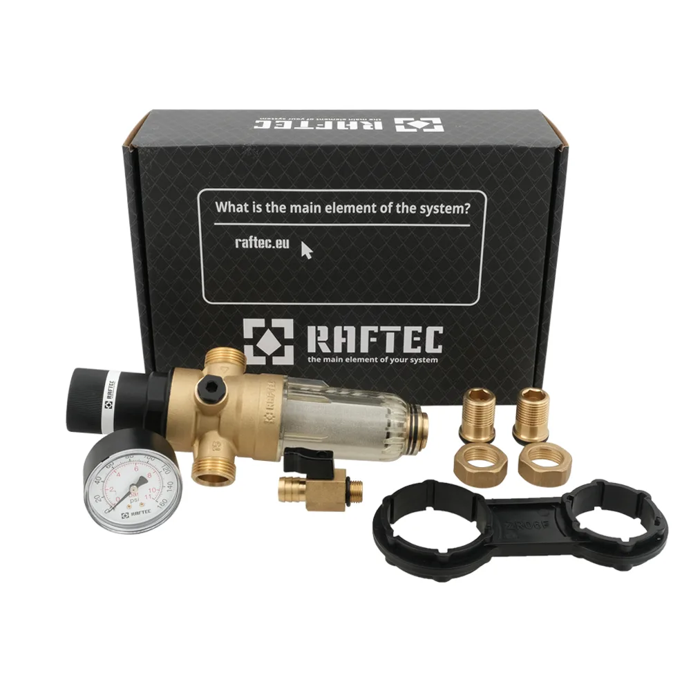 Самопромивний фільтр з редуктором 1/2" Raftec RCFR01-C
