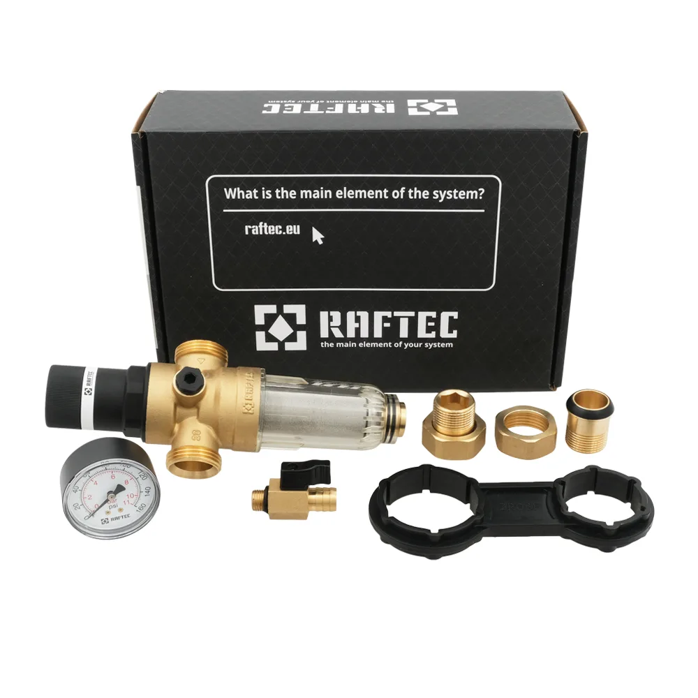 Самопромивний фільтр з редуктором 3/4" Raftec RCFR02-C