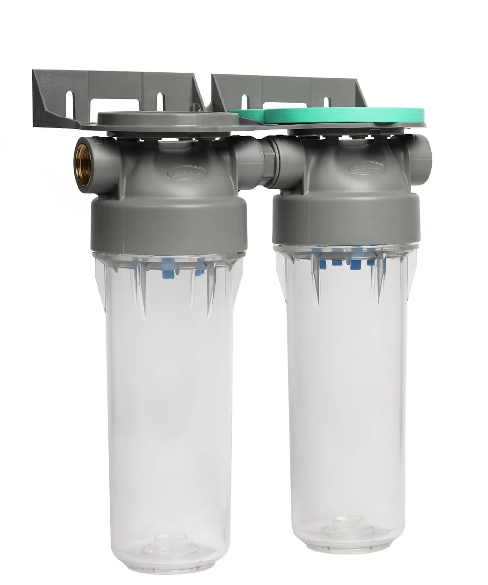 Колба механічного очищення прозора Ecosoft 2P DUPLEX PET 3/4" 2,5"х10" 8 бар