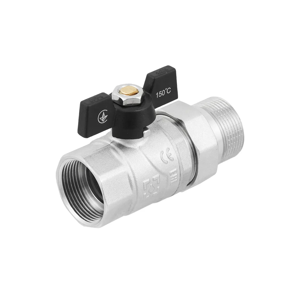 Кран кульовий з американкою Raftec BLACK PN30 ВЗ 1 1/4" ручка DRBS4