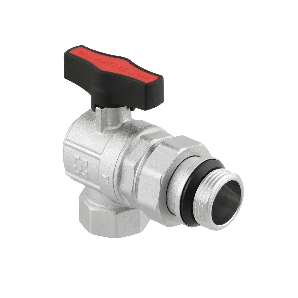 Кран кульовий з американкою кутовий Raftec GOLD PN50 ВН 1" GRDA03