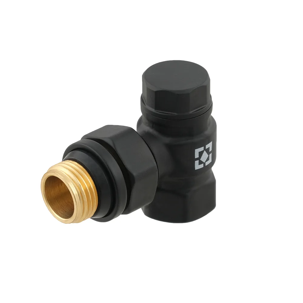 Комплект для підключення радіатора кутовий Raftec BLACK 1/2" DKTU11-B
