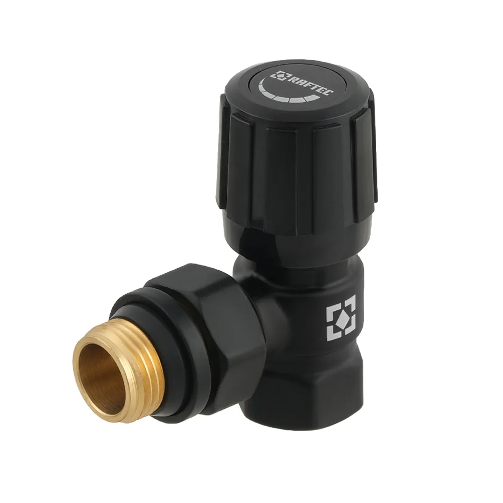 Комплект для підключення радіатора кутовий Raftec BLACK 1/2" DKU11-B