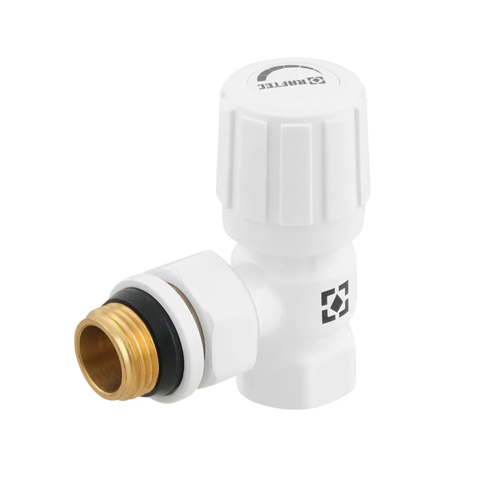 Комплект для підключення радіатора кутовий Raftec WHITE 1/2" DKU11-W