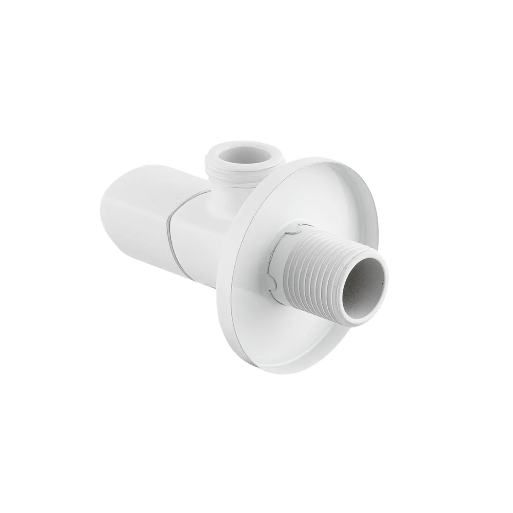 Кран приладовий кутовий Raftec Relo White 1/2" VKW80101