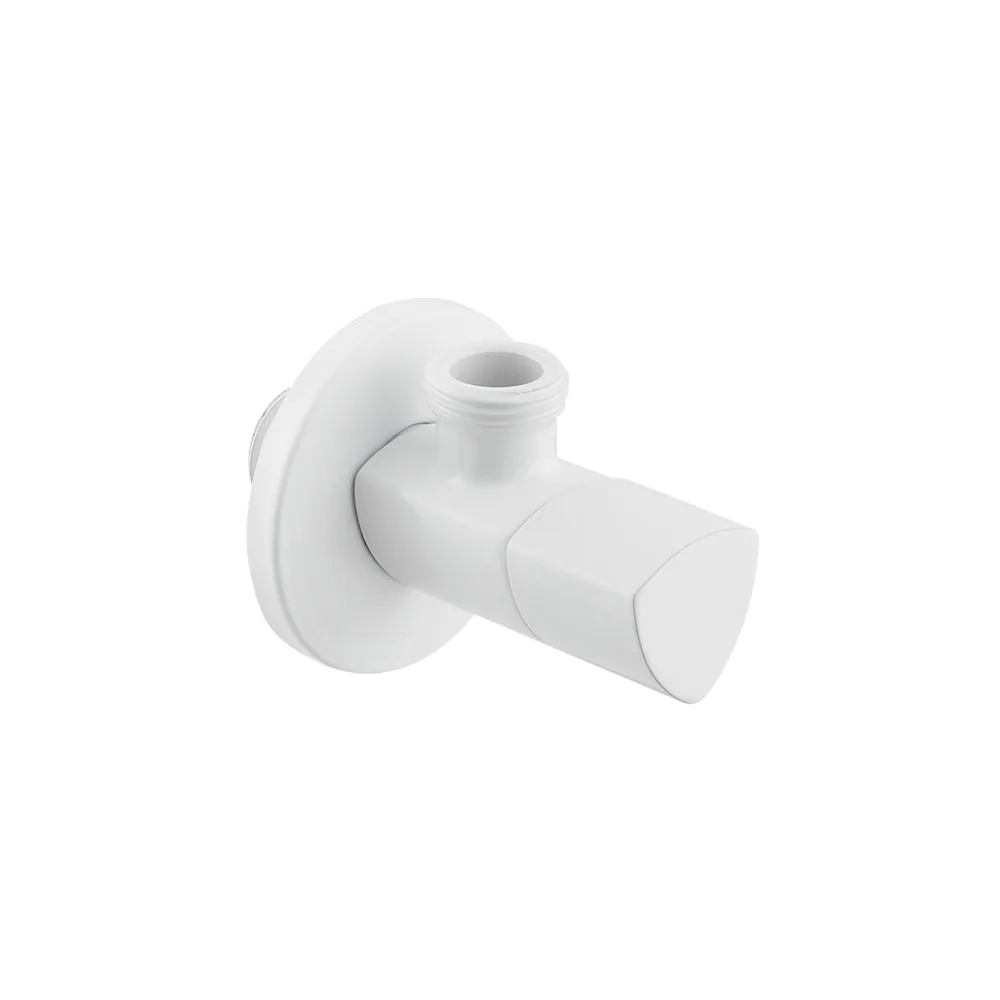 Кран приладовий кутовий Raftec Relo White 1/2" VKW80101