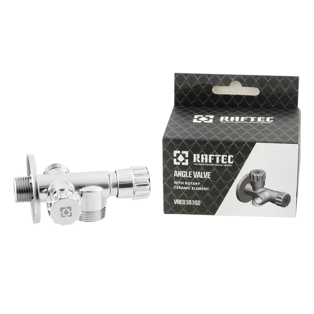 Кран приладовий вентильний Raftec Silver 1/2"х 1/2"х3/4" VBE010102