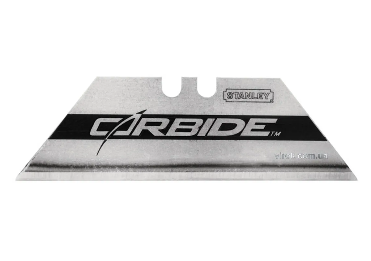 Лезо змінне трапецевидне "Carbide": L= 62 мм. зкарбід-вольфрам ріжучим краєм; 5 (Шт/Уп.), STANLEY