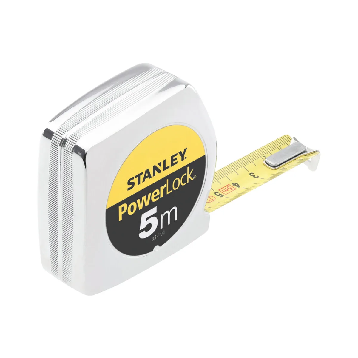 Рулетка POWERLOCK 5 м х 19 мм армована стрічка. пластикова (0-33-194), STANLEY