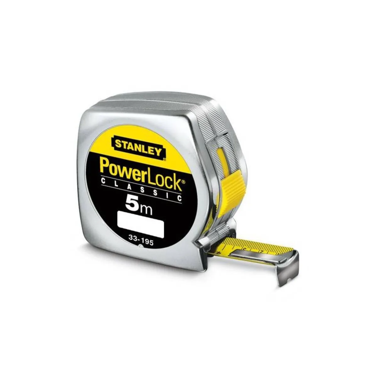 Рулетка POWERLOCK 5 м х 25 мм армована стрічка. пластикова (0-33-195), STANLEY