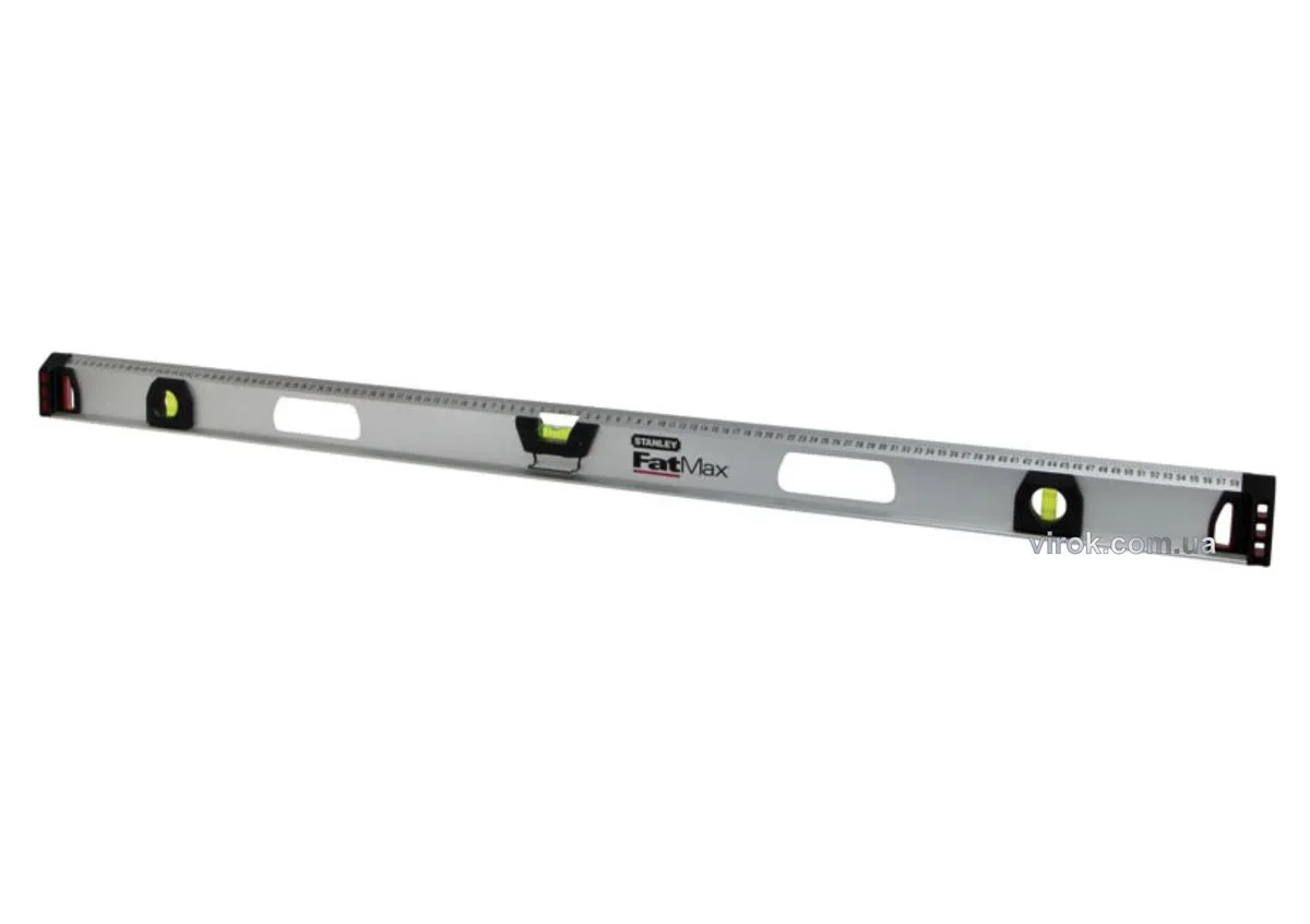 Рівень магнітний "FatMax I Beam": L= 200 см, 3 капсули, алюмінієвий корпус, похибка 0,5 мм/м, STANLEY