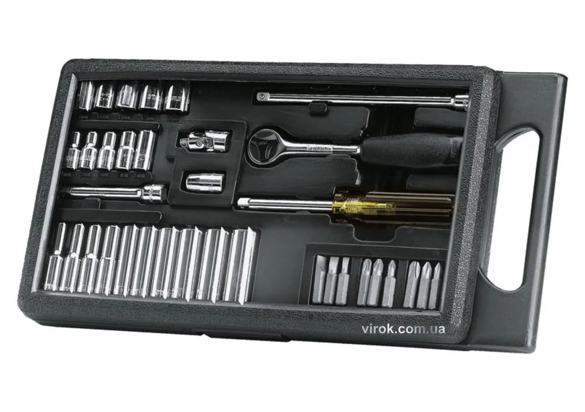 Набір головок торцевих 1/4" з інструментами, 35 шт, STANLEY