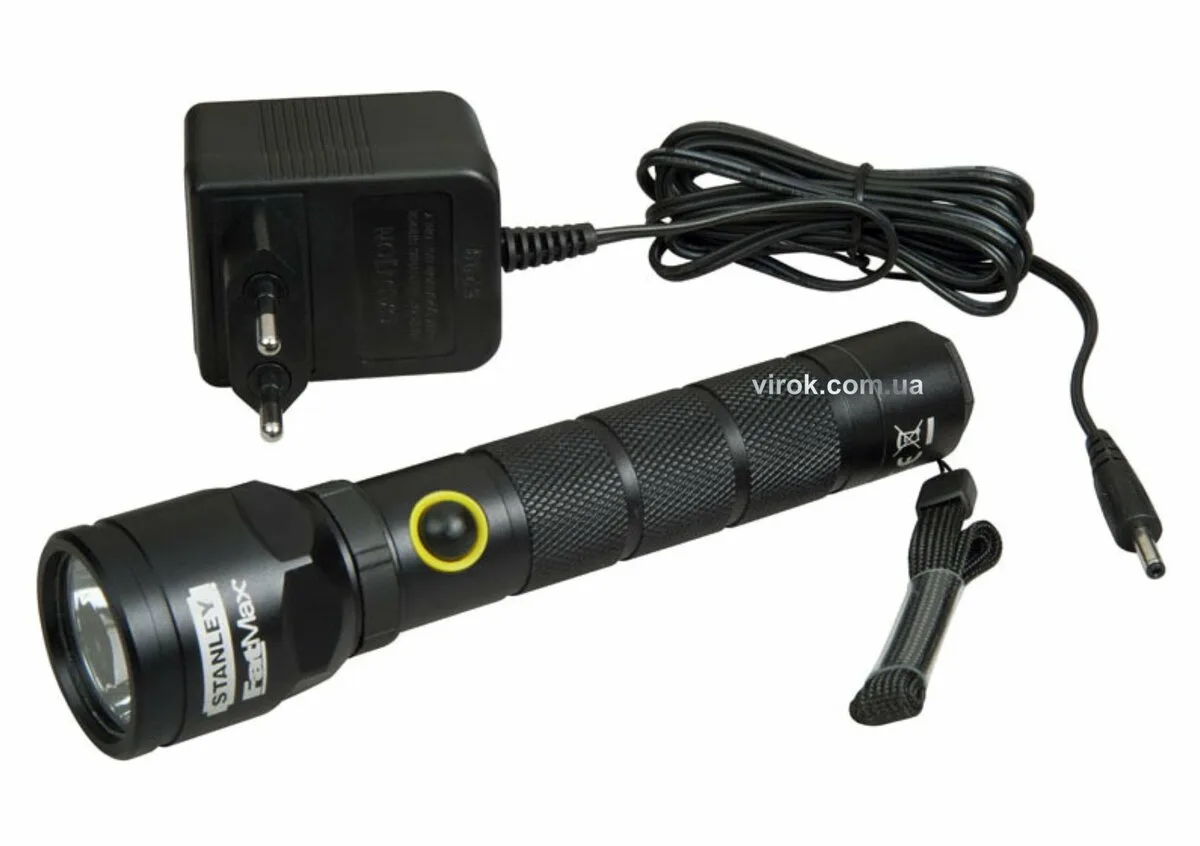 Ліхтар світлодіодний акумуляторний "FATMAX ALUMINIUM TORCH RECHARGEABLE" в алюмін. корпусі(DW, STANLEY